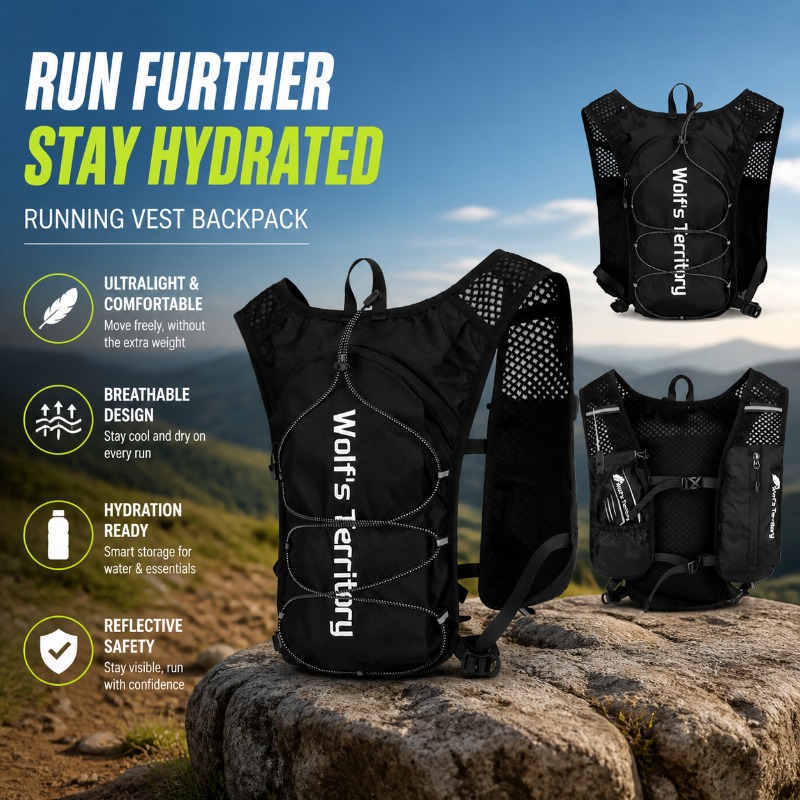Mochila Chaleco para Correr, M - Running Gear Water reseña y precio
